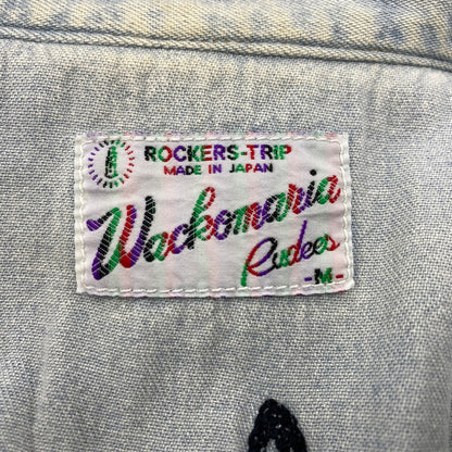 【中古品】【メンズ】 WACKO MARIA ワコマリア WASH DENIM WESTERN SHIRT MARIA 1 14AW-D-SHI-03 ウォッシュ デニム ウエスタンシャツ 長袖 142-260524-as-36-izu サイズ：M カラー：ライトインディゴ 万代Net店