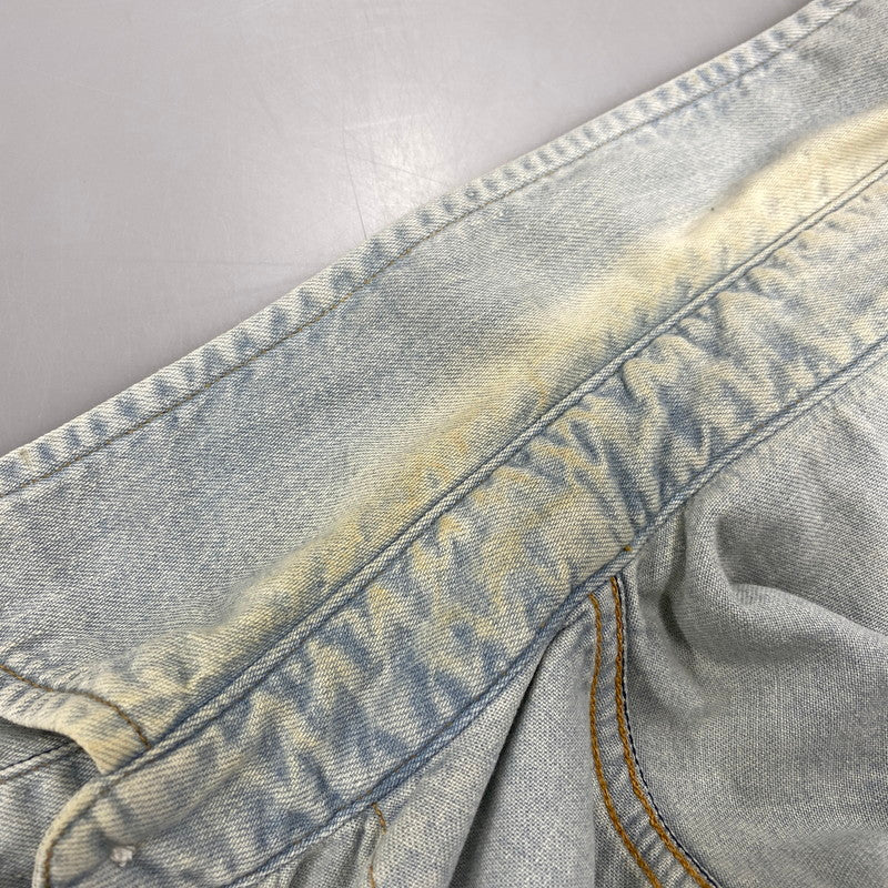 【中古品】【メンズ】 WACKO MARIA ワコマリア WASH DENIM WESTERN SHIRT MARIA 1 14AW-D-SHI-03 ウォッシュ デニム ウエスタンシャツ 長袖 142-260524-as-36-izu サイズ：M カラー：ライトインディゴ 万代Net店