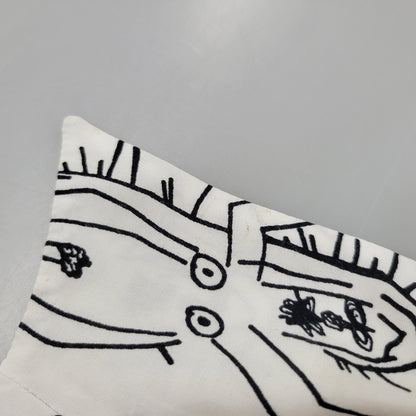 【中古品】【メンズ】 WACKO MARIA ワコマリア 総柄 LS HAWAIIAN SHIRT ロングスリーブ ハワイアン シャツ トップス 142-260516-kh-07-izu サイズ：S カラー：ホワイト×ブラック 万代Net店