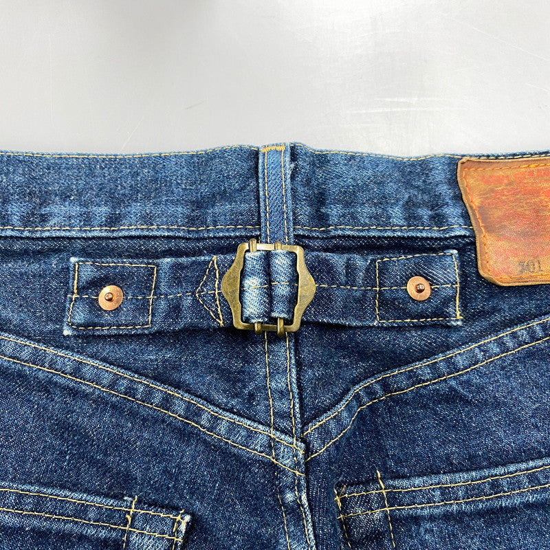 【中古品】【メンズ】 Levi's リーバイス 701XX DENIM PANTS デニムパンツ 日本製 刻印J22 シンチバック 赤耳 復刻 ジーンズ ボトムス 157-260524-as-33-izu サイズ：27×34 カラー：インディゴ 万代Net店