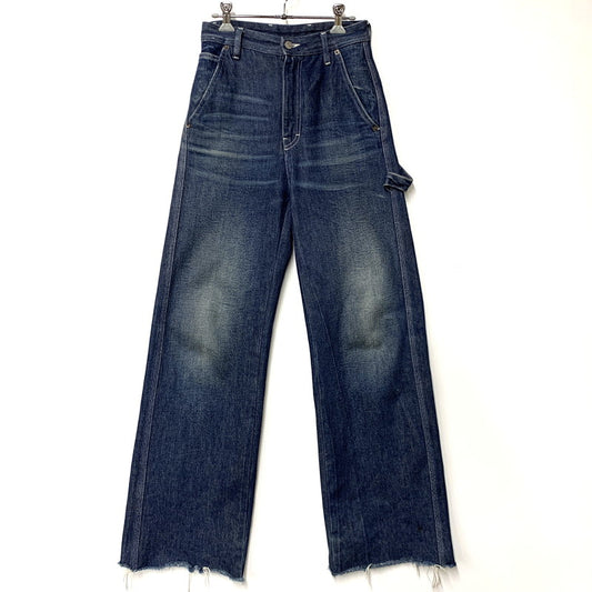 【中古品】【レディース】 MM6 MAISON MARGIELA エムエムシックス メゾン マルジェラ CUT-OFF DENIM PAINTER PANTS S52LA0069 カットオフ デニムペインターパンツ 168-260516-as-26-izu サイズ：38 カラー：インディゴ 万代Net店