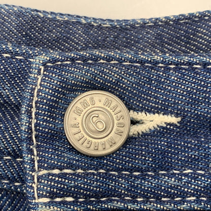 【中古品】【レディース】 MM6 MAISON MARGIELA エムエムシックス メゾン マルジェラ CUT-OFF DENIM PAINTER PANTS S52LA0069 カットオフ デニムペインターパンツ 168-260516-as-26-izu サイズ：38 カラー：インディゴ 万代Net店