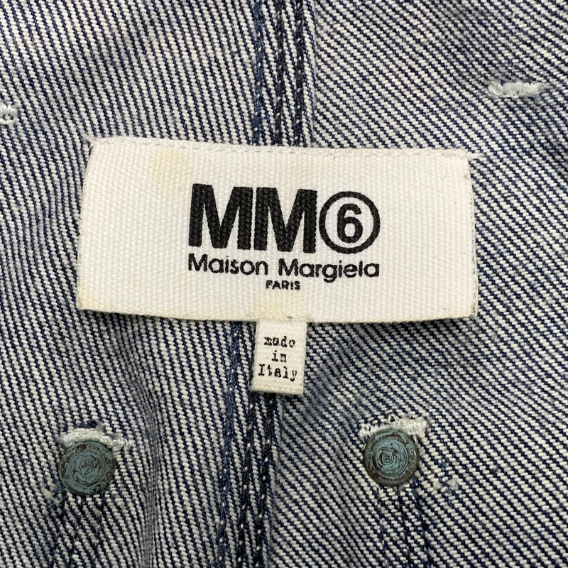 【中古品】【レディース】 MM6 MAISON MARGIELA エムエムシックス メゾン マルジェラ CUT-OFF DENIM PAINTER PANTS S52LA0069 カットオフ デニムペインターパンツ 168-260516-as-26-izu サイズ：38 カラー：インディゴ 万代Net店