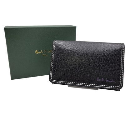 【中古美品】【メンズ/レディース】 Paul Smith ポール・スミス LEATHER CARD CASE PSY616 レザー カードケース 200-260523-as-09-izu カラー：ブラック 万代Net店