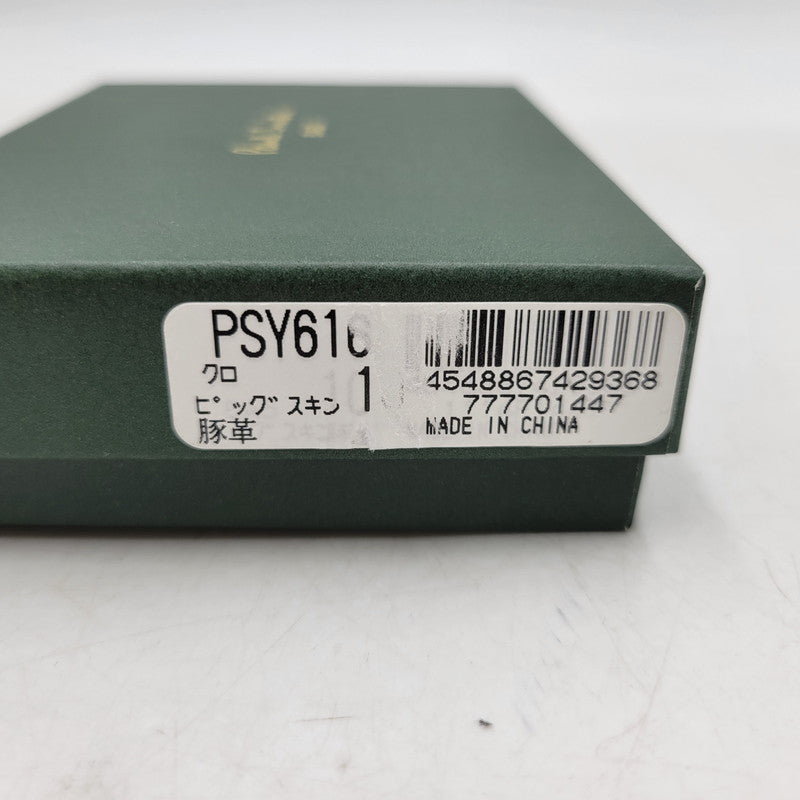【中古美品】【メンズ/レディース】 Paul Smith ポール・スミス LEATHER CARD CASE PSY616 レザー カードケース 200-260523-as-09-izu カラー：ブラック 万代Net店