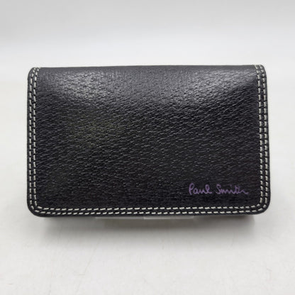 【中古美品】【メンズ/レディース】 Paul Smith ポール・スミス LEATHER CARD CASE PSY616 レザー カードケース 200-260523-as-09-izu カラー：ブラック 万代Net店