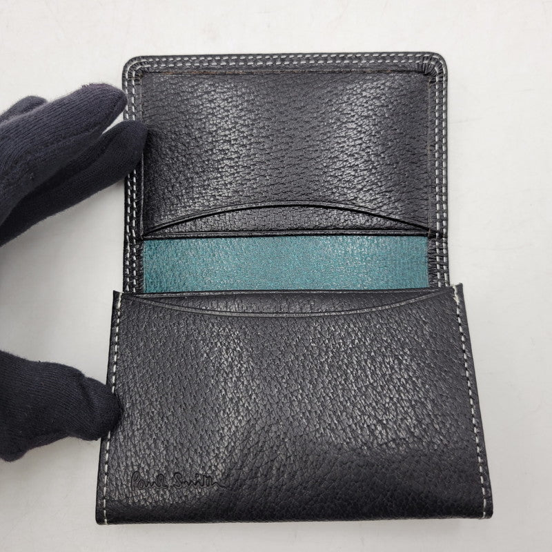【中古美品】【メンズ/レディース】 Paul Smith ポール・スミス LEATHER CARD CASE PSY616 レザー カードケース 200-260523-as-09-izu カラー：ブラック 万代Net店