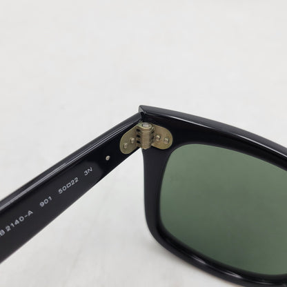 【中古品】【メンズ/レディース】 Ray-Ban レイバン WAYFARER SUNGLASSES RB2140-A ウェイファーラー サングラス 203-260523-as-02-izu サイズ：50□22 カラー：ブラック×グリーン 万代Net店