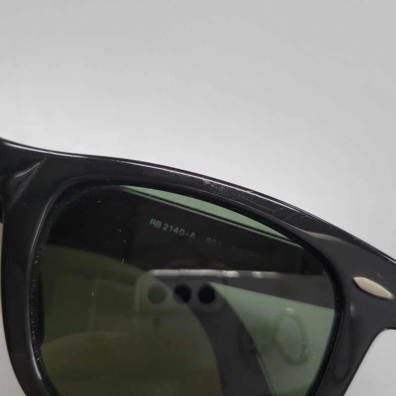 【中古品】【メンズ/レディース】 Ray-Ban レイバン WAYFARER SUNGLASSES RB2140-A ウェイファーラー サングラス 203-260523-as-02-izu サイズ：50□22 カラー：ブラック×グリーン 万代Net店