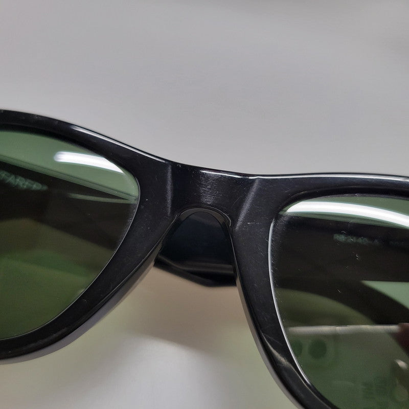 【中古品】【メンズ/レディース】 Ray-Ban レイバン WAYFARER SUNGLASSES RB2140-A ウェイファーラー サングラス 203-260523-as-02-izu サイズ：50□22 カラー：ブラック×グリーン 万代Net店