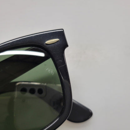 【中古品】【メンズ/レディース】 Ray-Ban レイバン WAYFARER SUNGLASSES RB2140-A ウェイファーラー サングラス 203-260523-as-02-izu サイズ：50□22 カラー：ブラック×グリーン 万代Net店