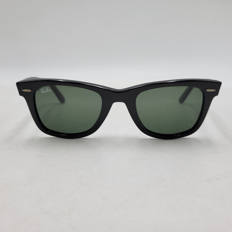 【中古品】【メンズ/レディース】 Ray-Ban レイバン WAYFARER SUNGLASSES RB2140-A ウェイファーラー サングラス 203-260523-as-02-izu サイズ：50□22 カラー：ブラック×グリーン 万代Net店