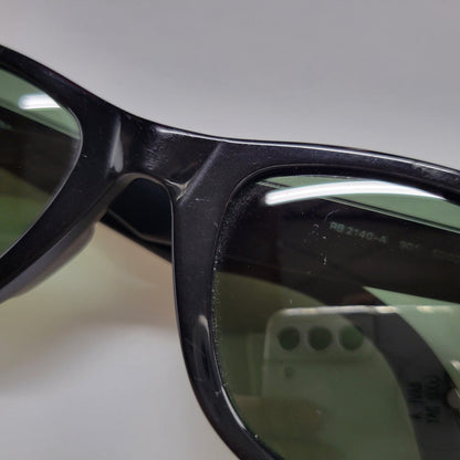 【中古品】【メンズ/レディース】 Ray-Ban レイバン WAYFARER SUNGLASSES RB2140-A ウェイファーラー サングラス 203-260523-as-02-izu サイズ：50□22 カラー：ブラック×グリーン 万代Net店