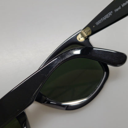 【中古品】【メンズ/レディース】 Ray-Ban レイバン WAYFARER SUNGLASSES RB2140-A ウェイファーラー サングラス 203-260523-as-02-izu サイズ：50□22 カラー：ブラック×グリーン 万代Net店