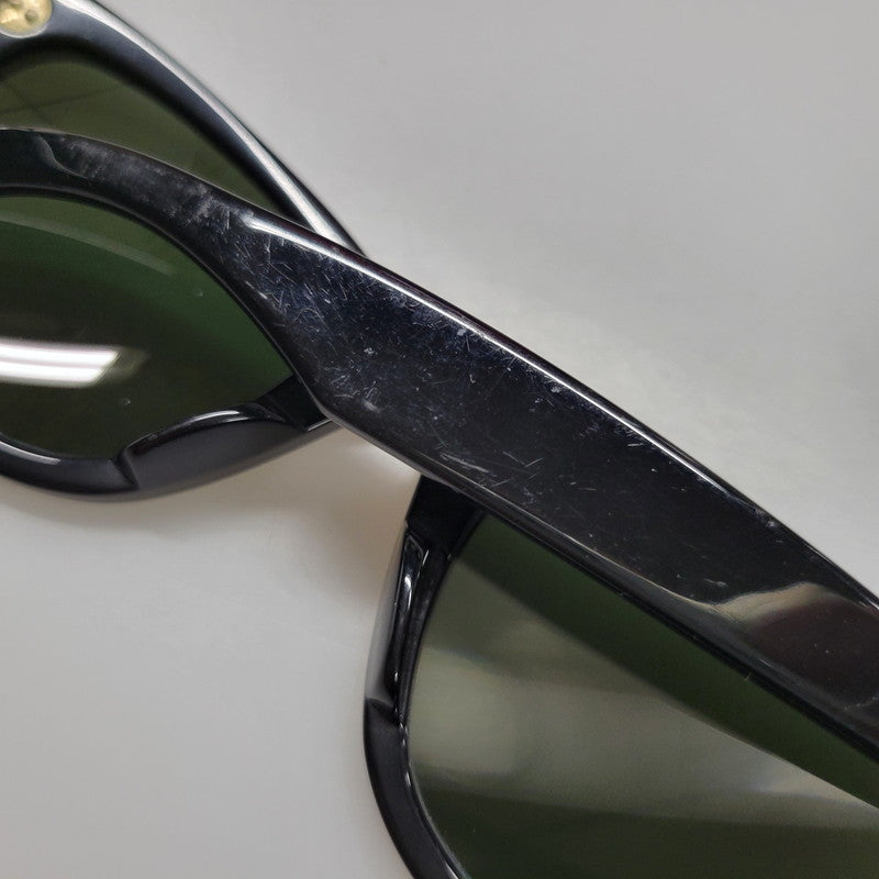 【中古品】【メンズ/レディース】 Ray-Ban レイバン WAYFARER SUNGLASSES RB2140-A ウェイファーラー サングラス 203-260523-as-02-izu サイズ：50□22 カラー：ブラック×グリーン 万代Net店