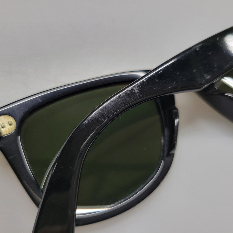 【中古品】【メンズ/レディース】 Ray-Ban レイバン WAYFARER SUNGLASSES RB2140-A ウェイファーラー サングラス 203-260523-as-02-izu サイズ：50□22 カラー：ブラック×グリーン 万代Net店