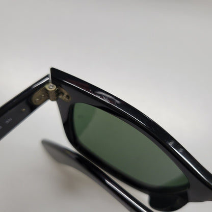 【中古品】【メンズ/レディース】 Ray-Ban レイバン WAYFARER SUNGLASSES RB2140-A ウェイファーラー サングラス 203-260523-as-02-izu サイズ：50□22 カラー：ブラック×グリーン 万代Net店