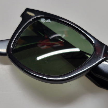 【中古品】【メンズ/レディース】 Ray-Ban レイバン WAYFARER SUNGLASSES RB2140-A ウェイファーラー サングラス 203-260523-as-02-izu サイズ：50□22 カラー：ブラック×グリーン 万代Net店