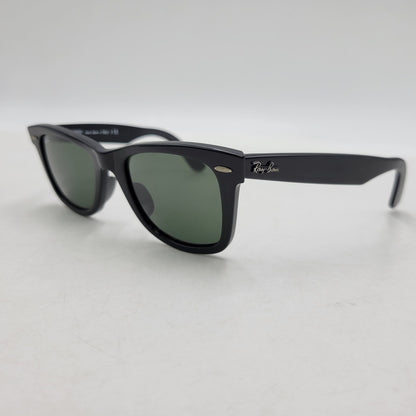 【中古品】【メンズ/レディース】 Ray-Ban レイバン WAYFARER SUNGLASSES RB2140-A ウェイファーラー サングラス 203-260523-as-02-izu サイズ：50□22 カラー：ブラック×グリーン 万代Net店