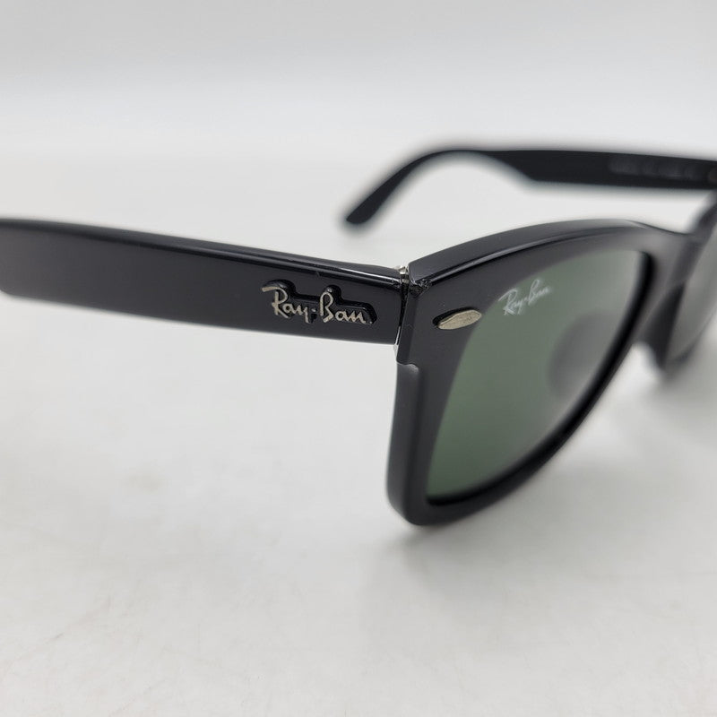 【中古品】【メンズ/レディース】 Ray-Ban レイバン WAYFARER SUNGLASSES RB2140-A ウェイファーラー サングラス 203-260523-as-02-izu サイズ：50□22 カラー：ブラック×グリーン 万代Net店