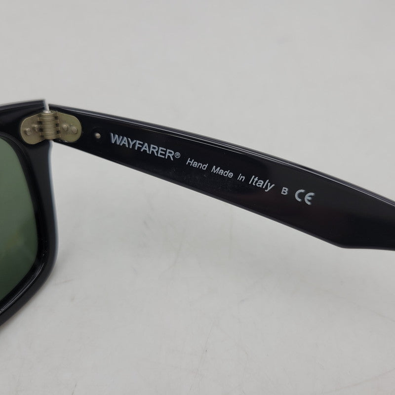【中古品】【メンズ/レディース】 Ray-Ban レイバン WAYFARER SUNGLASSES RB2140-A ウェイファーラー サングラス 203-260523-as-02-izu サイズ：50□22 カラー：ブラック×グリーン 万代Net店