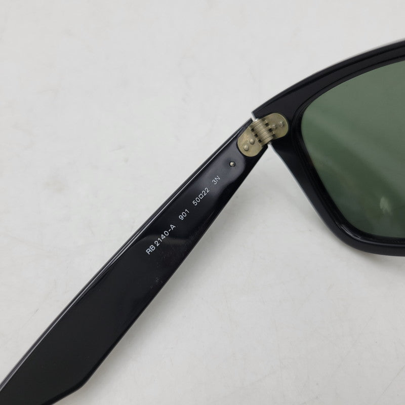 【中古品】【メンズ/レディース】 Ray-Ban レイバン WAYFARER SUNGLASSES RB2140-A ウェイファーラー サングラス 203-260523-as-02-izu サイズ：50□22 カラー：ブラック×グリーン 万代Net店