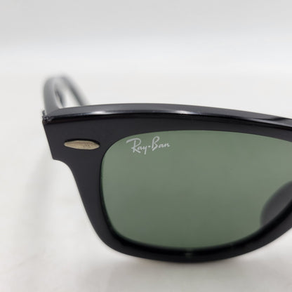 【中古品】【メンズ/レディース】 Ray-Ban レイバン WAYFARER SUNGLASSES RB2140-A ウェイファーラー サングラス 203-260523-as-02-izu サイズ：50□22 カラー：ブラック×グリーン 万代Net店