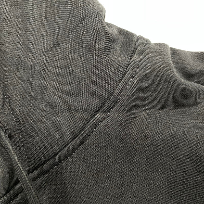 【中古品】【メンズ】 COACH コーチ CAF72 LEATHERWARE COLLAGE RELAXED HOODIE レザーウェア コラージュ リラックスド フーディー トップス 長袖 141-260518-cs-08-izu サイズ：XL カラー：ブラック 万代Net店