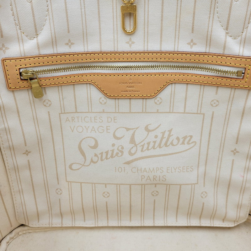 【中古品】【メンズ/レディース】 LOUIS VUITTON ルイ・ヴィトン N51107 旧型 ダミエ・アズール ネヴァーフルMM トートバッグ 179-260516-kh-12-izu カラー：クリーム系 万代Net店