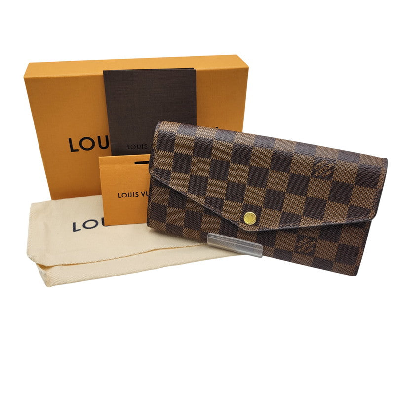 【中古品】【メンズ/レディース】 LOUIS VUITTON ルイ・ヴィトン N63209 ダミエ エベヌ ポルトフォイユサラ 財布 179-260516-kh-13-izu カラー：ブラウン 万代Net店