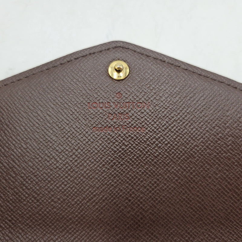 【中古品】【メンズ/レディース】 LOUIS VUITTON ルイ・ヴィトン N63209 ダミエ エベヌ ポルトフォイユサラ 財布 179-260516-kh-13-izu カラー：ブラウン 万代Net店