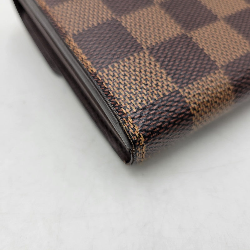 【中古品】【メンズ/レディース】 LOUIS VUITTON ルイ・ヴィトン N63209 ダミエ エベヌ ポルトフォイユサラ 財布 179-260516-kh-13-izu カラー：ブラウン 万代Net店