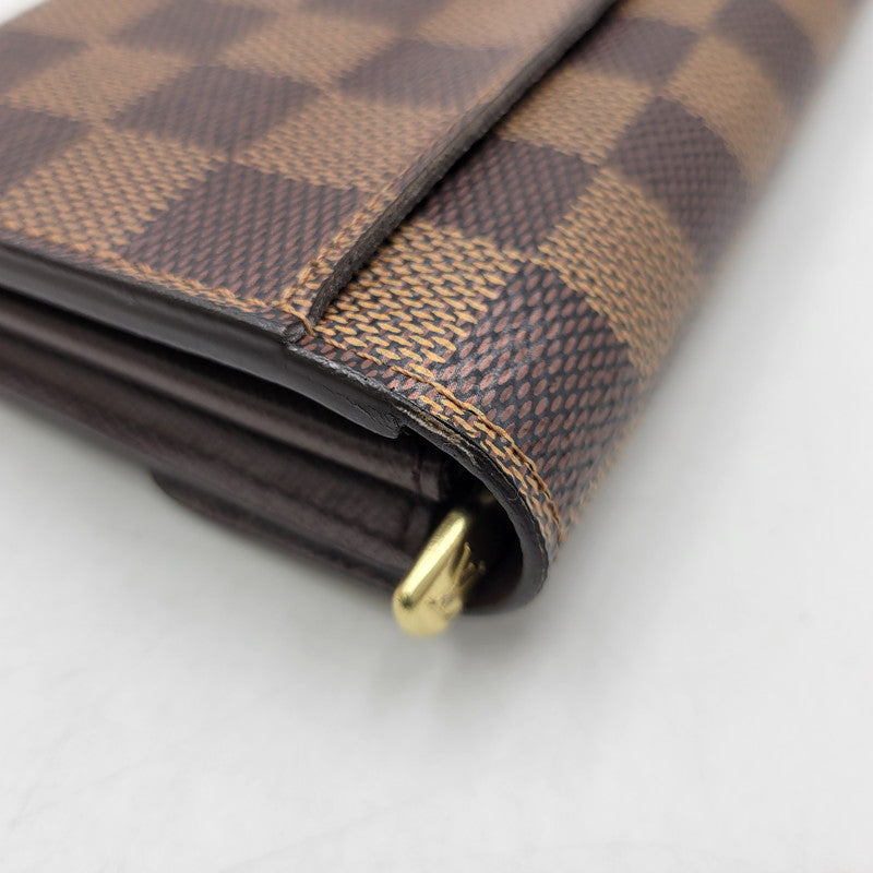 【中古品】【メンズ/レディース】 LOUIS VUITTON ルイ・ヴィトン N63209 ダミエ エベヌ ポルトフォイユサラ 財布 179-260516-kh-13-izu カラー：ブラウン 万代Net店