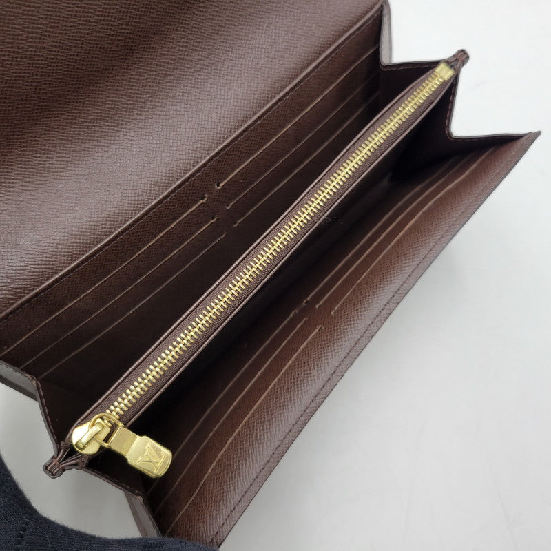 【中古品】【メンズ/レディース】 LOUIS VUITTON ルイ・ヴィトン N63209 ダミエ エベヌ ポルトフォイユサラ 財布 179-260516-kh-13-izu カラー：ブラウン 万代Net店