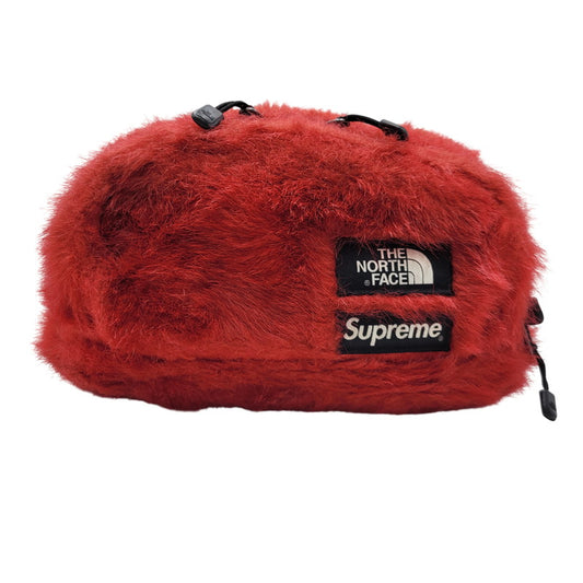 【中古品】【メンズ】 SUPREME シュプリーム × THE NORTH FACE ザ・ノースフェイス NM82093I NF0A5G87 FAUX FUR WAIST BAG フェイク ファー ウエスト バッグ カバン 188-260516-kh-05-izu カラー：レッド 万代Net店