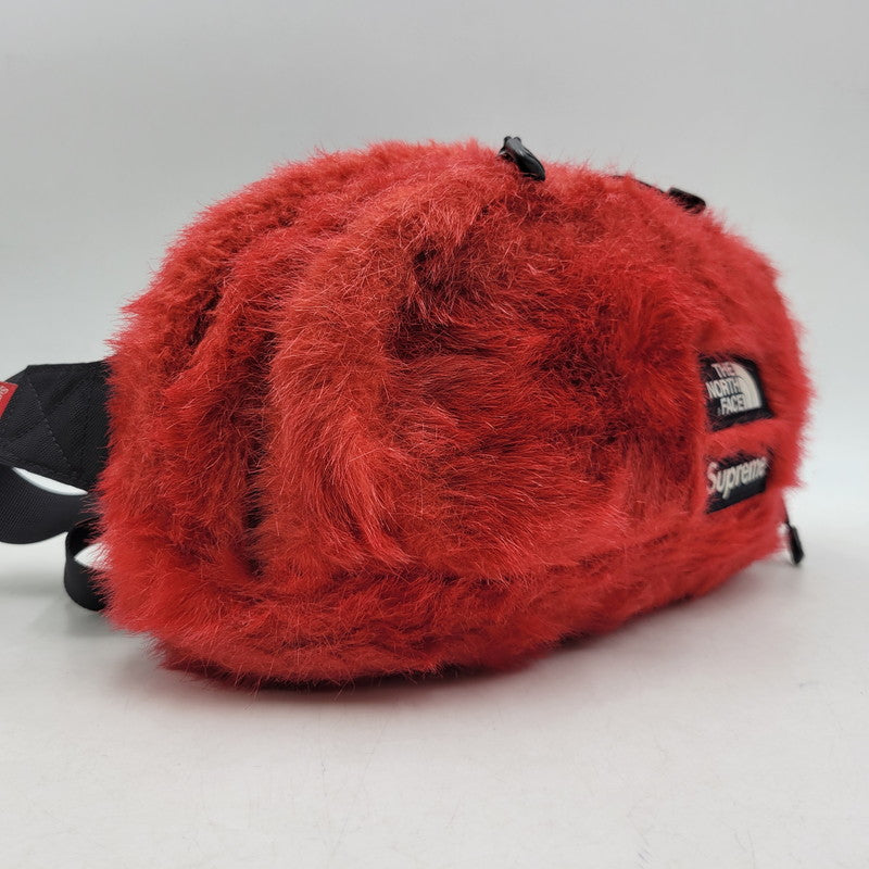 【中古品】【メンズ】 SUPREME シュプリーム × THE NORTH FACE ザ・ノースフェイス NM82093I NF0A5G87 FAUX FUR WAIST BAG フェイク ファー ウエスト バッグ カバン 188-260516-kh-05-izu カラー：レッド 万代Net店