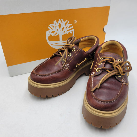 【中古品】【レディース】 TIMBERLAND ティンバーランド TB0A2QDMD57 WOMEN'S STONE STREET BOAT SHOES ストーン ストリート ボート シューズ 靴 167-260516-kh-14-izu サイズ：24.5 カラー：ブラウン 万代Net店