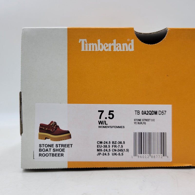 【中古品】【レディース】 TIMBERLAND ティンバーランド TB0A2QDMD57 WOMEN'S STONE STREET BOAT SHOES ストーン ストリート ボート シューズ 靴 167-260516-kh-14-izu サイズ：24.5 カラー：ブラウン 万代Net店