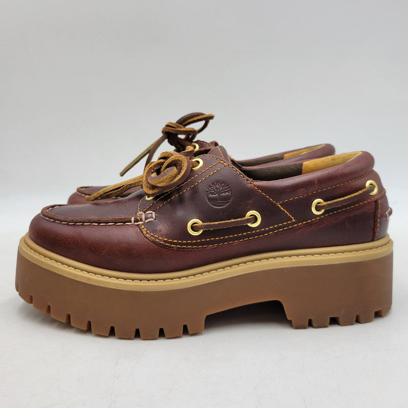 【中古品】【レディース】 TIMBERLAND ティンバーランド TB0A2QDMD57 WOMEN'S STONE STREET BOAT SHOES ストーン ストリート ボート シューズ 靴 167-260516-kh-14-izu サイズ：24.5 カラー：ブラウン 万代Net店