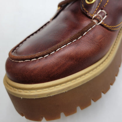 【中古品】【レディース】 TIMBERLAND ティンバーランド TB0A2QDMD57 WOMEN'S STONE STREET BOAT SHOES ストーン ストリート ボート シューズ 靴 167-260516-kh-14-izu サイズ：24.5 カラー：ブラウン 万代Net店