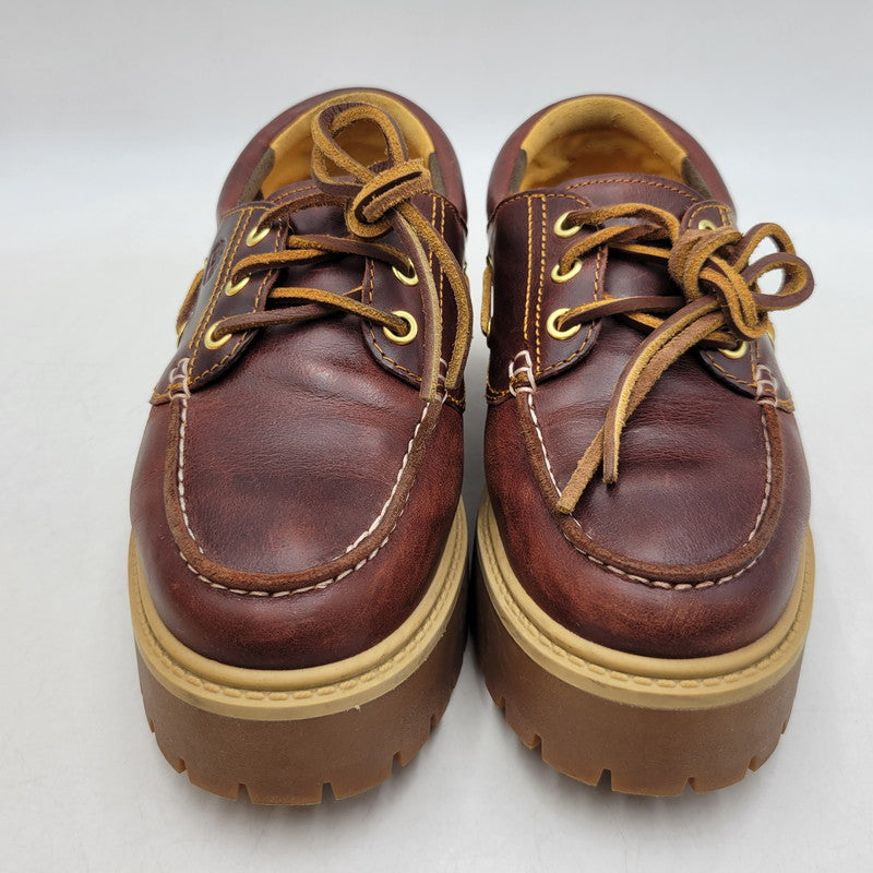 【中古品】【レディース】 TIMBERLAND ティンバーランド TB0A2QDMD57 WOMEN'S STONE STREET BOAT SHOES ストーン ストリート ボート シューズ 靴 167-260516-kh-14-izu サイズ：24.5 カラー：ブラウン 万代Net店