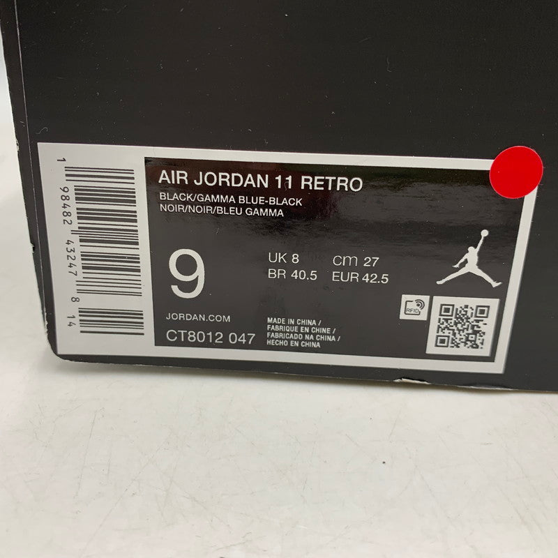 【中古美品】【メンズ】 NIKE ナイキ CT8012-047 AIR JORDAN 11 RETRO エア ジョーダン レトロ スニーカー シューズ 靴 160-260517-cs-32-izu サイズ：27cm カラー：BLACK/GAMMA BLUE-BLACK-VARSITY MAIZE 万代Net店