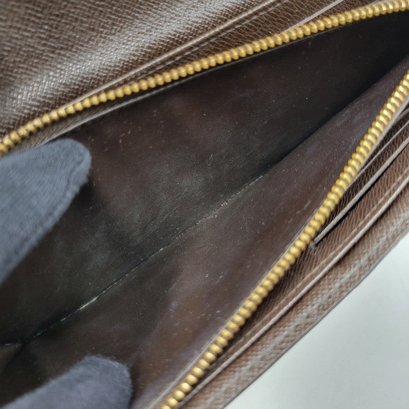 【中古品】【メンズ/レディース】 LOUIS VUITTON ルイ・ヴィトン N61747 CA3192 ダミエ・エベヌ ポルトフォイユ・システィナ 財布 長財布 179-260527-cs-14-izu カラー：ブラウン 万代Net店