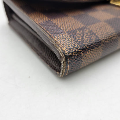 【中古品】【メンズ/レディース】 LOUIS VUITTON ルイ・ヴィトン N61747 CA3192 ダミエ・エベヌ ポルトフォイユ・システィナ 財布 長財布 179-260527-cs-14-izu カラー：ブラウン 万代Net店