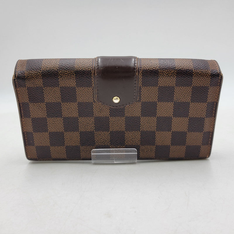 【中古品】【メンズ/レディース】 LOUIS VUITTON ルイ・ヴィトン N61747 CA3192 ダミエ・エベヌ ポルトフォイユ・システィナ 財布 長財布 179-260527-cs-14-izu カラー：ブラウン 万代Net店