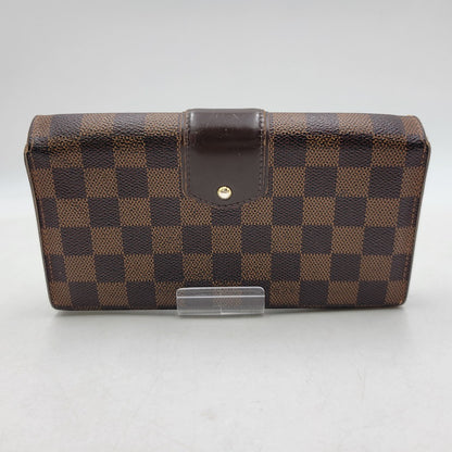【中古品】【メンズ/レディース】 LOUIS VUITTON ルイ・ヴィトン N61747 CA3192 ダミエ・エベヌ ポルトフォイユ・システィナ 財布 長財布 179-260527-cs-14-izu カラー：ブラウン 万代Net店