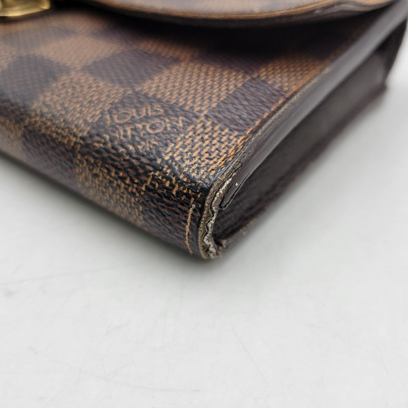 【中古品】【メンズ/レディース】 LOUIS VUITTON ルイ・ヴィトン N61747 CA3192 ダミエ・エベヌ ポルトフォイユ・システィナ 財布 長財布 179-260527-cs-14-izu カラー：ブラウン 万代Net店
