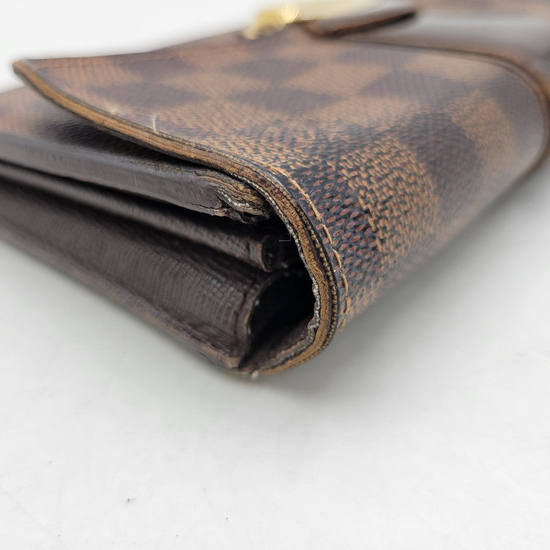 【中古品】【メンズ/レディース】 LOUIS VUITTON ルイ・ヴィトン N61747 CA3192 ダミエ・エベヌ ポルトフォイユ・システィナ 財布 長財布 179-260527-cs-14-izu カラー：ブラウン 万代Net店