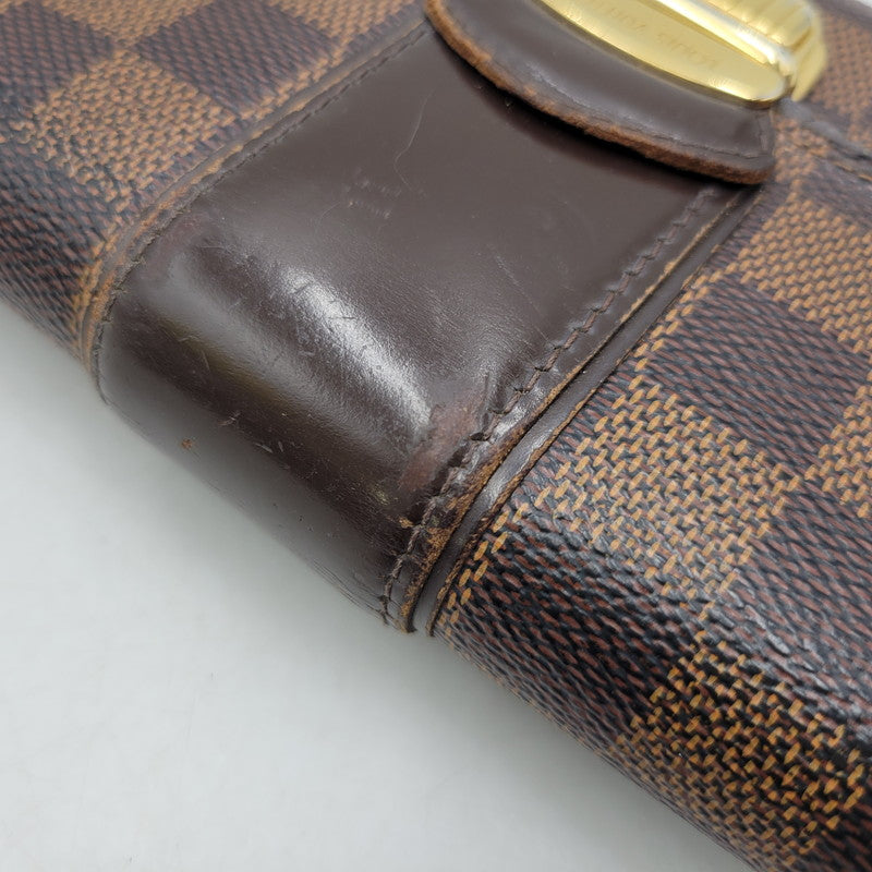 【中古品】【メンズ/レディース】 LOUIS VUITTON ルイ・ヴィトン N61747 CA3192 ダミエ・エベヌ ポルトフォイユ・システィナ 財布 長財布 179-260527-cs-14-izu カラー：ブラウン 万代Net店
