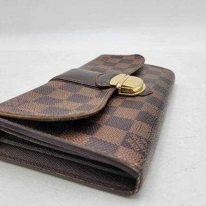 【中古品】【メンズ/レディース】 LOUIS VUITTON ルイ・ヴィトン N61747 CA3192 ダミエ・エベヌ ポルトフォイユ・システィナ 財布 長財布 179-260527-cs-14-izu カラー：ブラウン 万代Net店